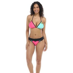 Body Glove Pink and Black Triangle Bikini Set